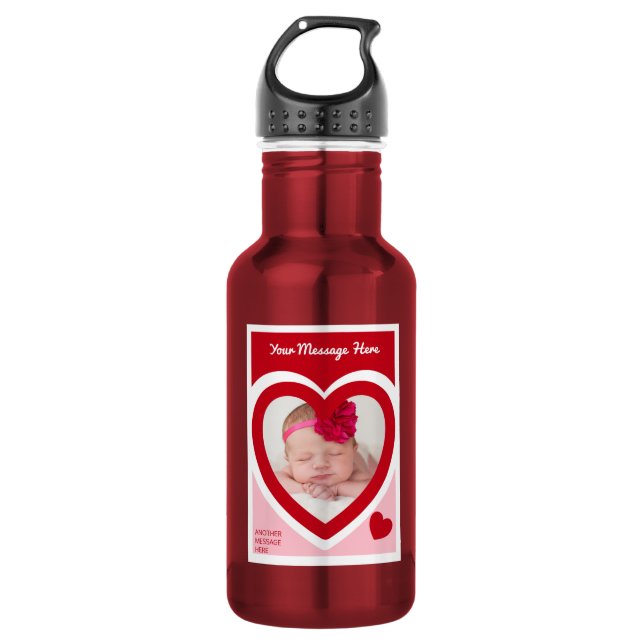 Valentine's Day Candy Hearts Box Custom Photo 532 Ml Water Bottle (Front)