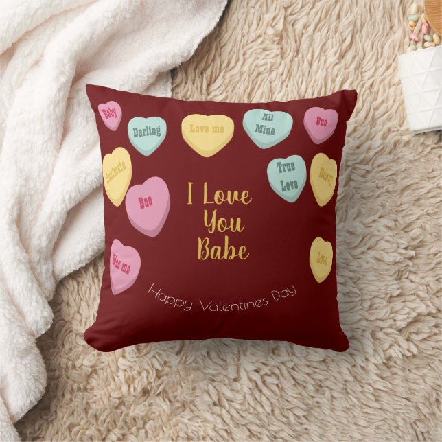 Valentines Day | Candy Hearts Conversation Photo Cushion (Blanket)