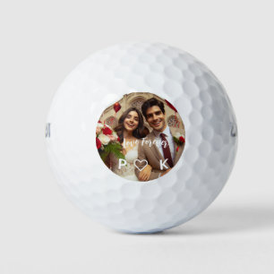 Valentines Day Candy Hearts Custom Photo Golf Balls