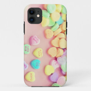 Valentine's Day candy, hearts, dialogue Case-Mate iPhone Case