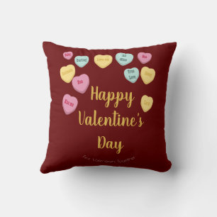 Valentines Day   Candy Hearts LGBT Custom Photo  Cushion