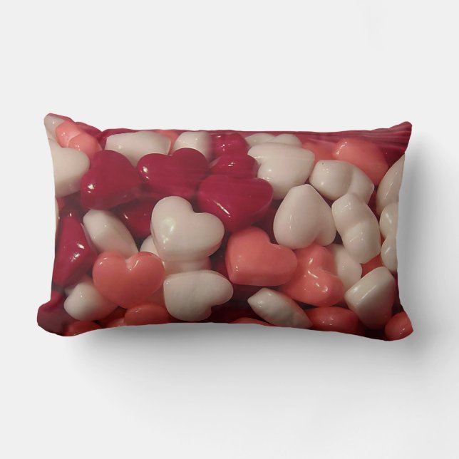 Valentine's Day Candy Hearts Lumbar Cushion (Front)