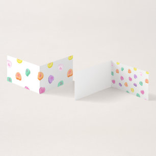 Valentines Day Candy Hearts Pattern Business Card