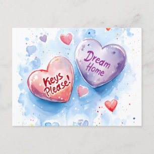 Valentine's Day Candy Realtor, Realty Marketing Postcard