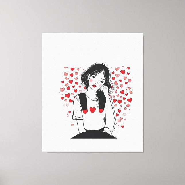 valentines day canvas print (Front)