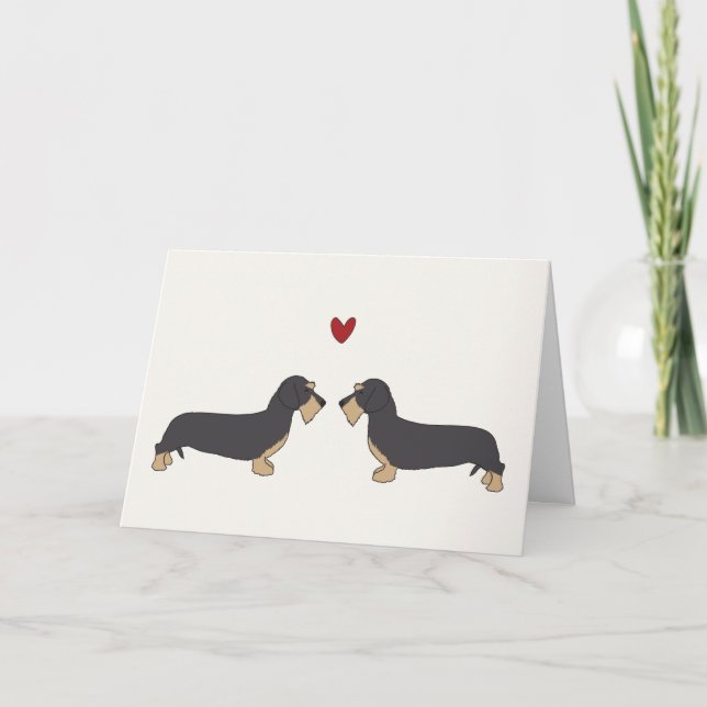 Valentine's Day Card Cute Dachschund (Front)