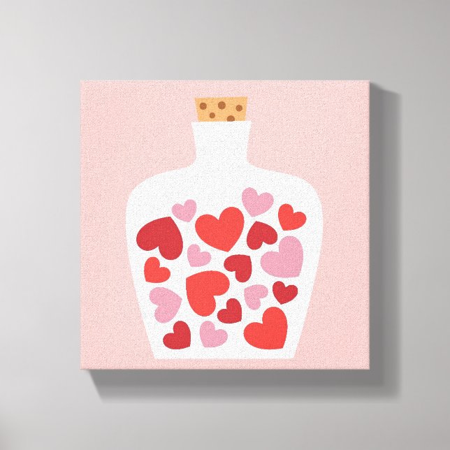 Valentine's Day card design Canvas Print (Front)