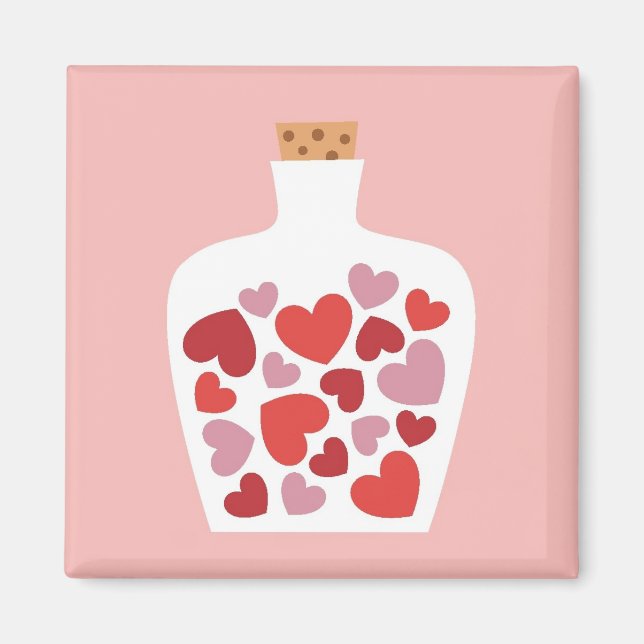 Valentine's Day card design Magnet (Front)