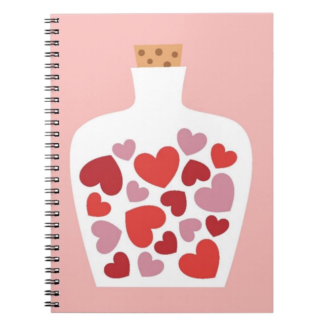 Valentine's Day card design Spiral Notebook (Front)