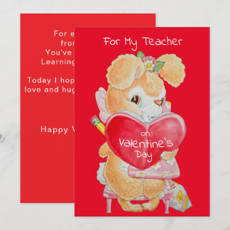 Valentine's Day Card for a Good Teacher