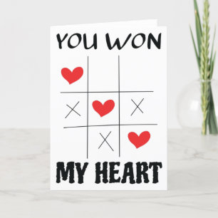Valentine's Day Card For Him, You Won My Heart