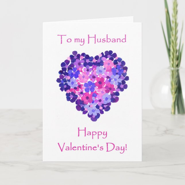 Valentine's Day Card for Husband - Flower Power (Front)