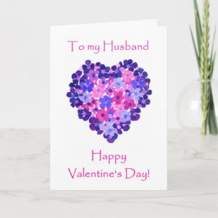 Valentine's Day Card for Husband - Flower Power
