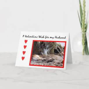 Valentine's Day Card for Husband with Deer