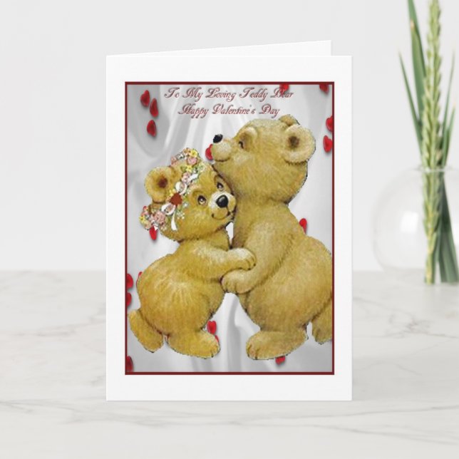 Valentine's Day Card For Teddy Bear (Front)