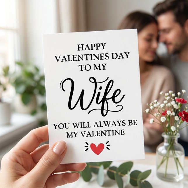 Valentines Day Card for Wife New Mom Personalized  (Valentines Day Card for Wife New Mom)