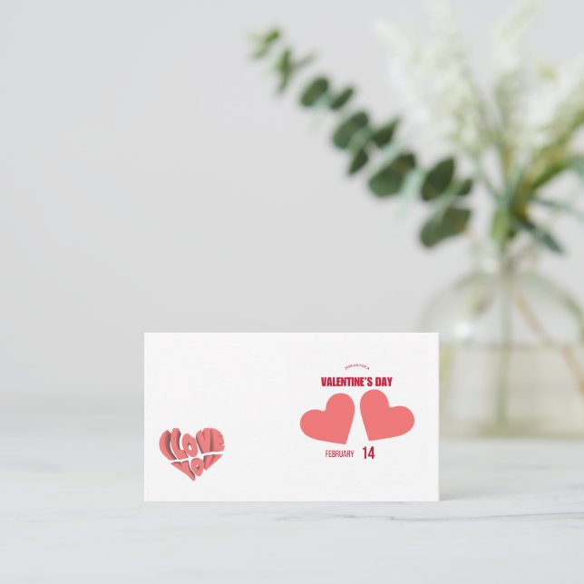 Valentine's Day card – Heartfelt & Elegant (Standing Front)