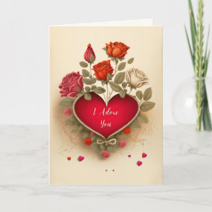 Valentine's Day Card - I Adore You