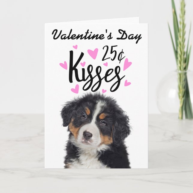 Valentine's Day card kisses ...from the dog (Front)
