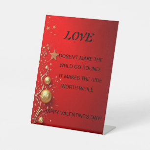 Valentines Day Card Pedestal Sign