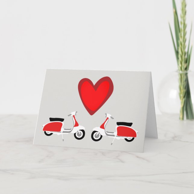 Valentine's Day Card Scooter Love (Front)