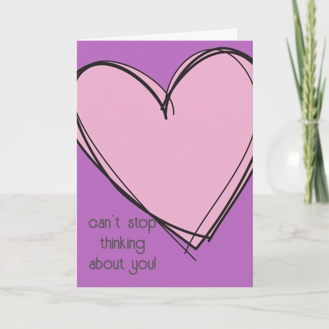 Valentine's Day Card - Thinking About You! (Front)