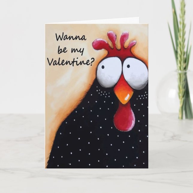 Valentine's Day Card - Wanna be my Valentine? (Front)