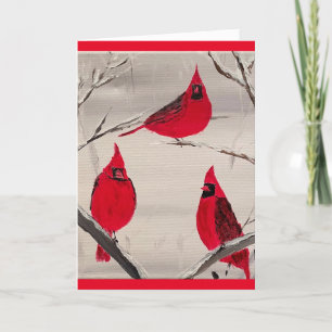 Valentine's Day Card with Cardinals