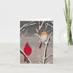 Valentine's Day Card with Cardinals