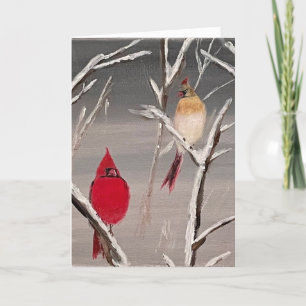 Valentine's Day Card with Cardinals and Poem