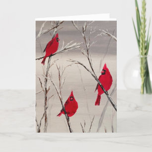Valentine's Day Card with Cardinals and Poem
