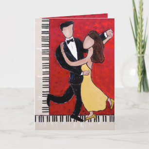 Valentine's day card with dancers