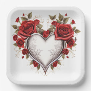 Valentine's Day cardboard plates Series 1-4