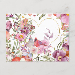 Valentine's Day Cardinals Postcard 