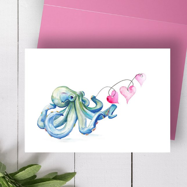 Valentine's Day Cards Beach Themed (Valentine's Day cards feature watercolor beach art by Victoria Grigaliunas of Do Tell A Belle)