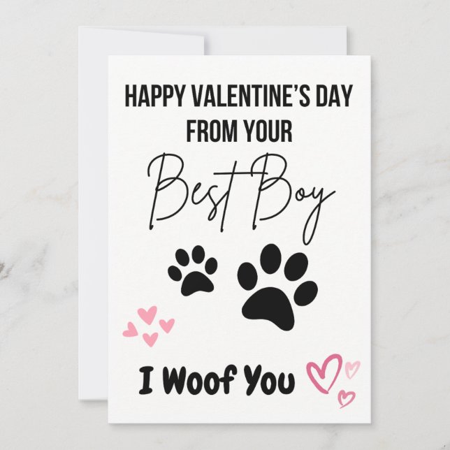 Valentine's Day Cards From Dog For Dog Mum (Front)