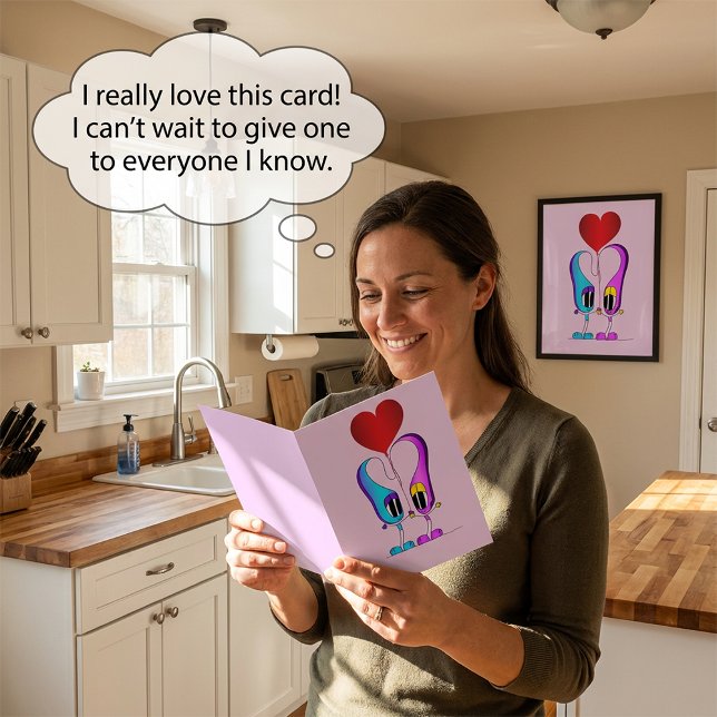 Valentine's Day Cartoon Character Holiday Card (Surely you'll agree and want to give it to everyone you know too! :))