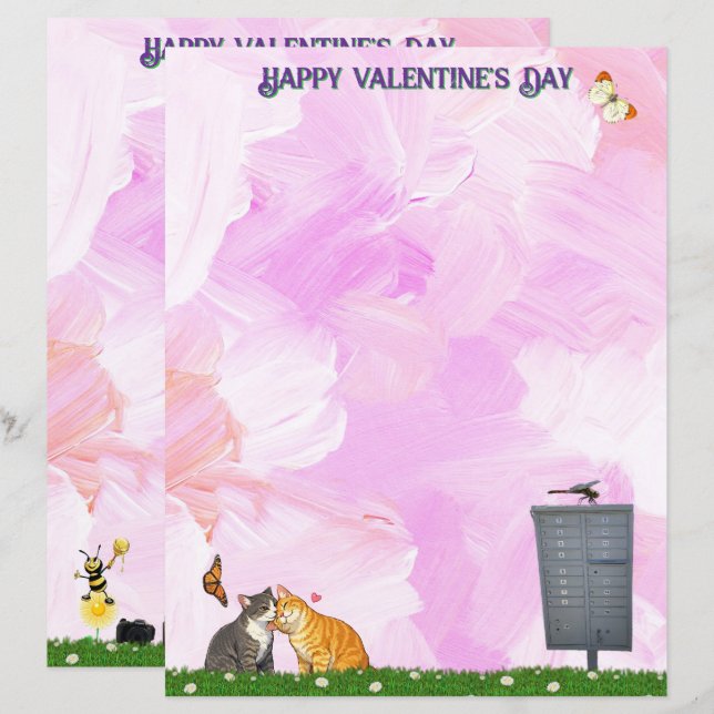Valentine's Day - Cat, Butterfly, Dragonfly (Front/Back)