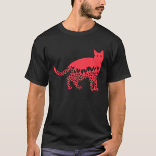valentine's day cat hearts for women's girls men T-Shirt