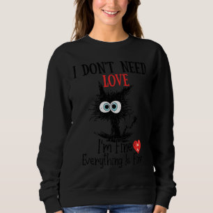 Valentine's day Cat Sweatshirt