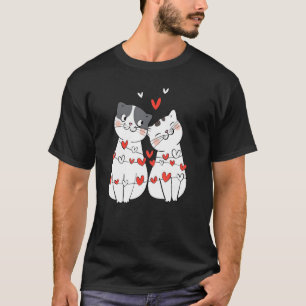 Valentine's Day Cat Women Men Kid T-Shirt