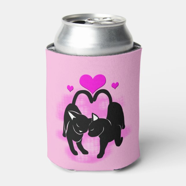 Valentine's Day Cats Can Cooler (Can Front)