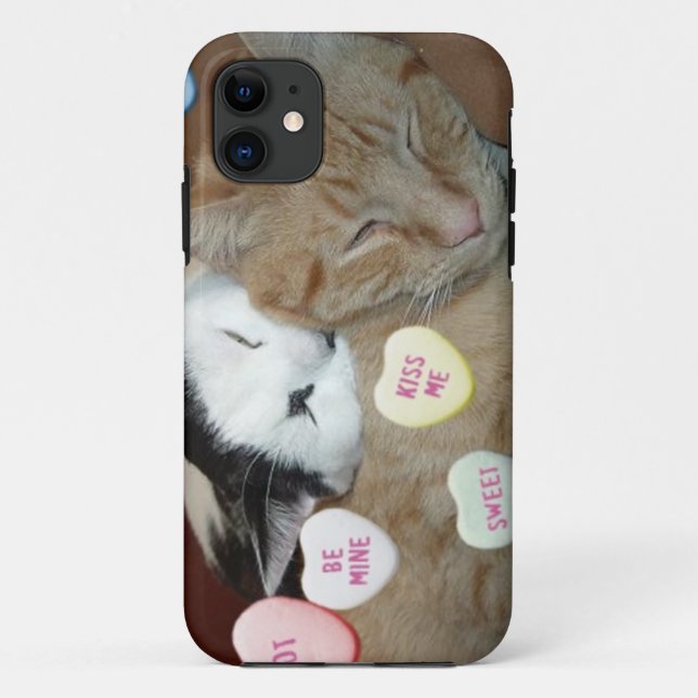 Valentine's Day Cats Case-Mate iPhone Case (Back)