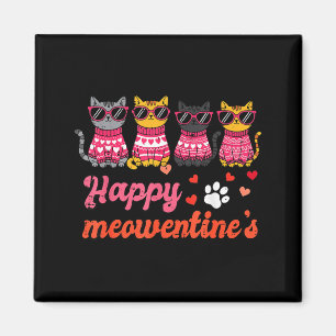 Valentines Day Cats Happy Meowentines Kitten Women Magnet