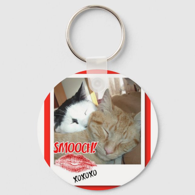 Valentine's Day Cats Key Ring (Front)