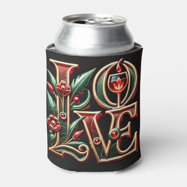 Valentine's Day celebration of Love  Can Cooler (Can Front)