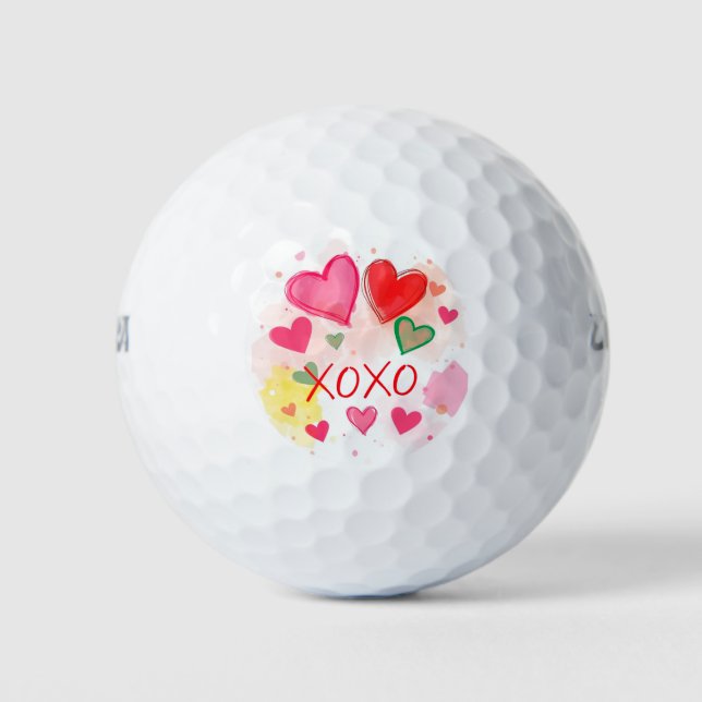 Valentine's Day celebration of Love Golf Balls (Front)