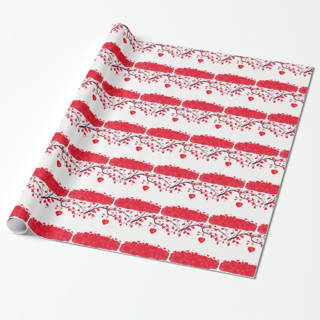 Valentine's Day celebration of Love Wrapping Paper (Unrolled)