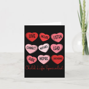 Valentine's Day Child Life Specialist Cute Hearts  Card