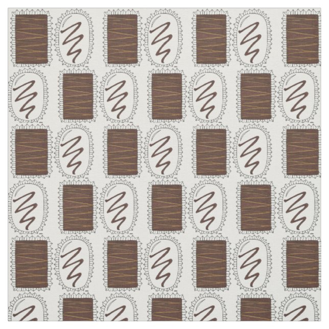 Valentine's Day Chocolate Bon Bon Candy Sweets Fabric (Swatch)